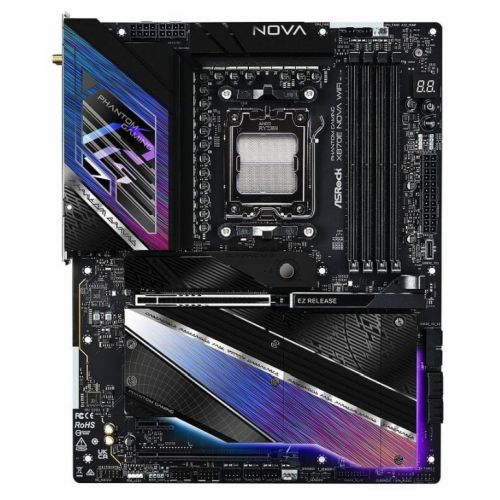 ASRock X870E NOVA WIFI ATX Motherboard AM5 DDR5 Wi-Fi 7 PCIe 5.0 ASRock X870E NOVA WIFI ATX Motherboard AM5 DDR5 Wi-Fi 7 PCIe 5.0